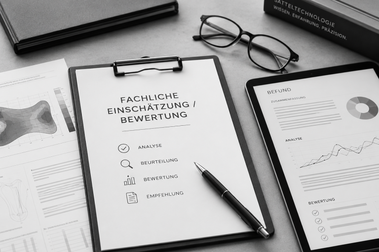 Unterlagen zur fachlichen Einschätzung und Bewertung von Sattelpassform und Befunden